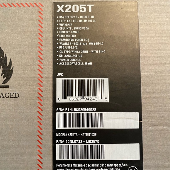 NIB Asus X205TA Dark Blue Notebook PC - Picture 5 of 10